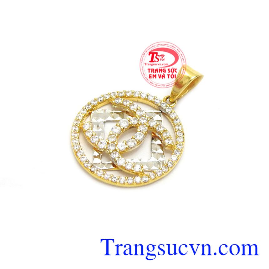 Mặt dây vàng tây đẹp quý phái, mặt dây chuyền vàng, mặt dây nữ