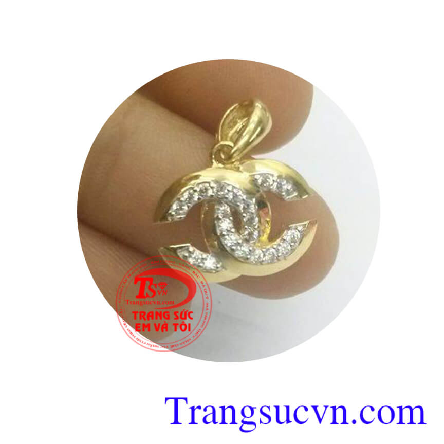 Mặt dây hiệu Chanel vàng, mặt dây vàng đá quý, mặt dây nữ đẹp Mặt dây hiệu Chanel vàng, mặt dây vàng đá quý, mặt dây nữ đẹp
