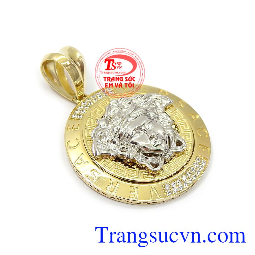 Mặt dây nam Versace mạnh mẽ, Mặt dây chuyền nam, mặt dây vàng đẹp Mặt dây nam Versace mạnh mẽ, Mặt dây chuyền nam, mặt dây vàng đẹp