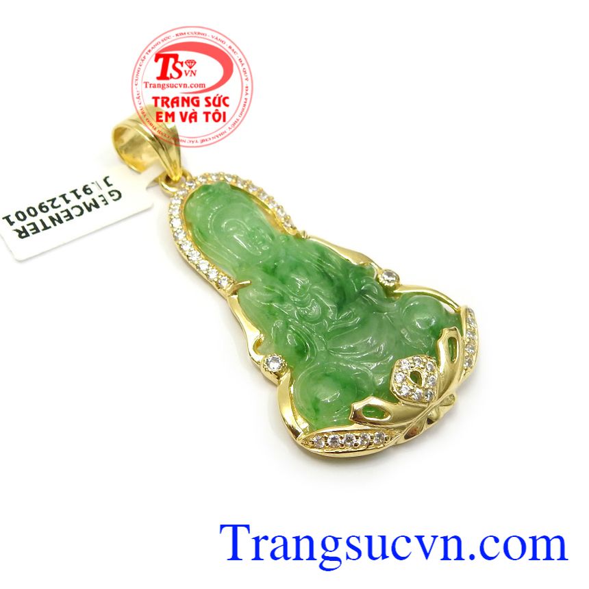 Mặt phật bà cẩm thạch an yên, Mặt dây chuyền nam, mặt dây vàng sang trọng Mặt phật bà cẩm thạch an yên, Mặt dây chuyền nam, mặt dây vàng sang trọng