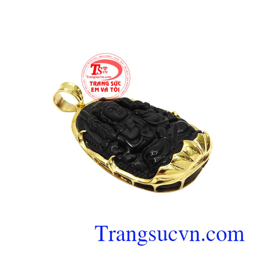 Mặt phật bản mệnh tuổi Tý may mắn, Mặt dây bọc vàng, Mặt dây chuyền nam cá tính Mặt phật bản mệnh tuổi Tý may mắn, Mặt dây bọc vàng, Mặt dây chuyền nam cá tính