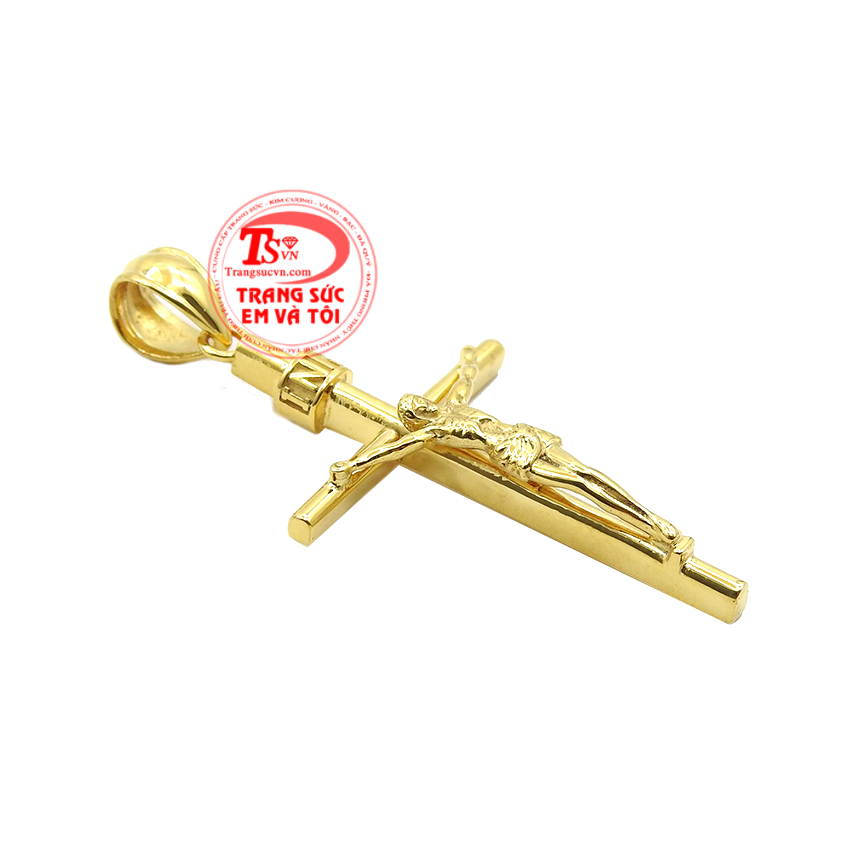 Mặt thánh giá vàng tây đẹp, Mặt dây công giáo, thánh giá vàng sang trọng