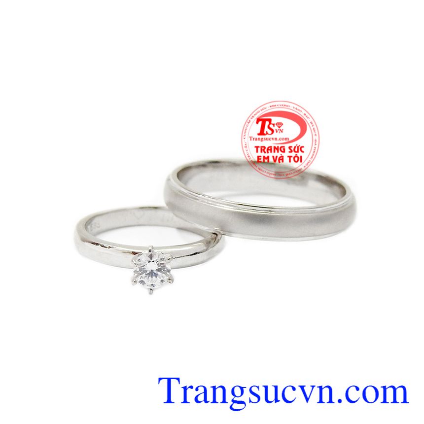 Nhẫn cưới bên nhau trọn đời, nhẫn cưới vàng trắng, nhẫn cưới đẹp
