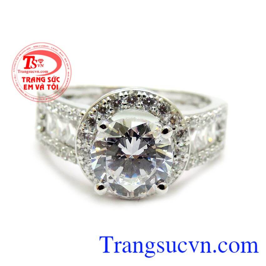Nhẫn kim cương vàng 18k trắng, Nhẫn Nữ Vàng Trắng, nhẫn nữ đính đá Nhẫn kim cương vàng 18k trắng, Nhẫn Nữ Vàng Trắng, nhẫn nữ đính đá