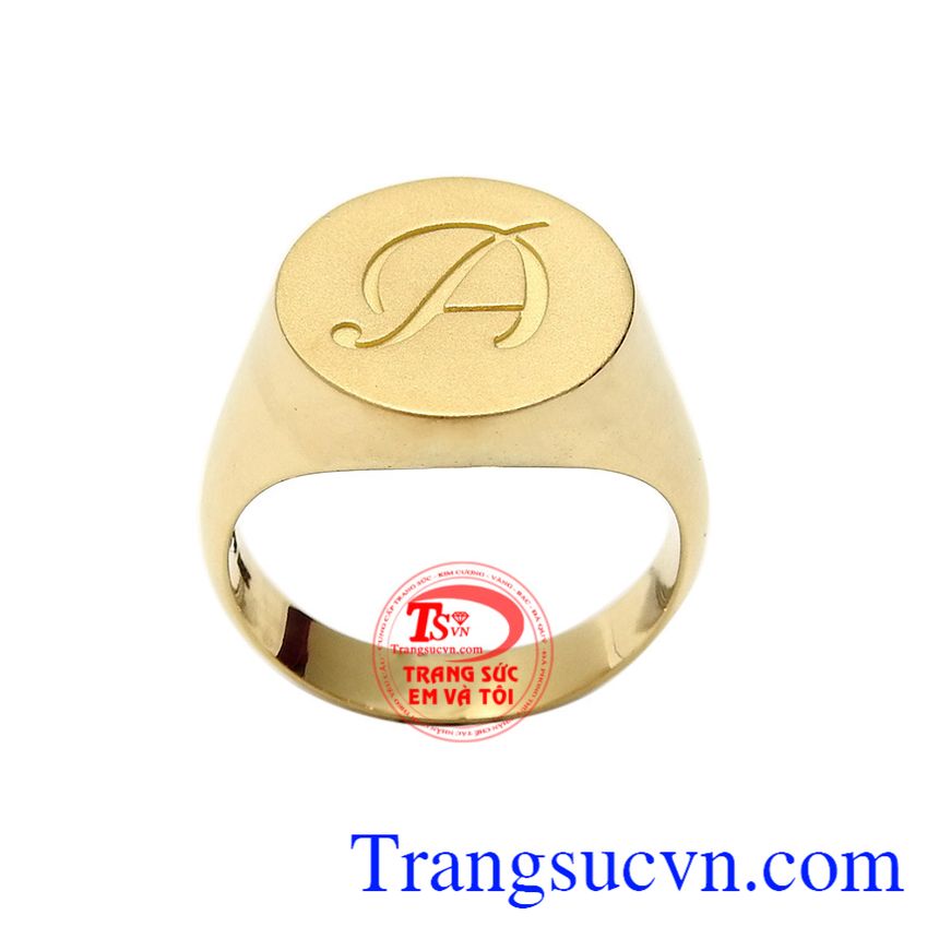 Nhẫn nam chữ A phong cách, Nhẫn nam vàng tây, nhẫn nam phong độ Nhẫn nam chữ A phong cách, Nhẫn nam vàng tây, nhẫn nam phong độ