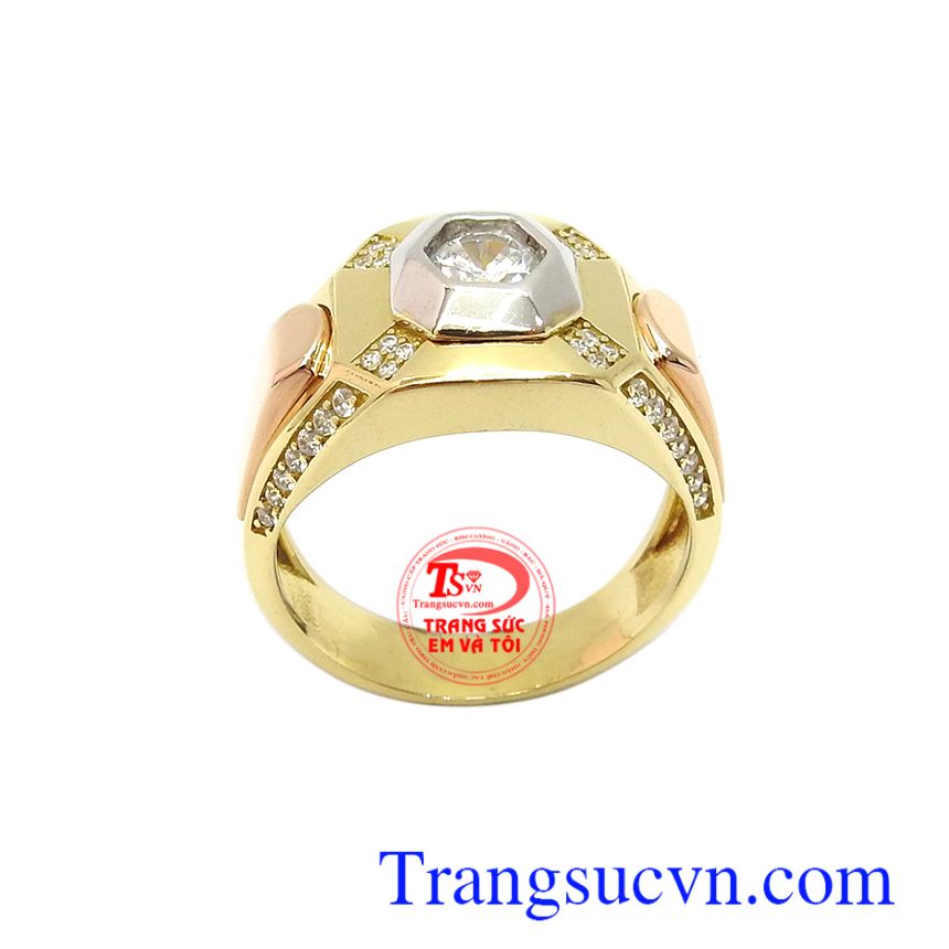 Nhẫn nam vàng tây thời thượng, nhẫn nam vàng tây, nhẫn nam đẹp
