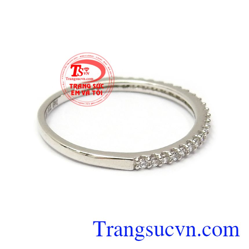 Nhẫn nữ đính đá duyên dáng, Nhẫn nữ vàng trắng, nhẫn nữ đẹp