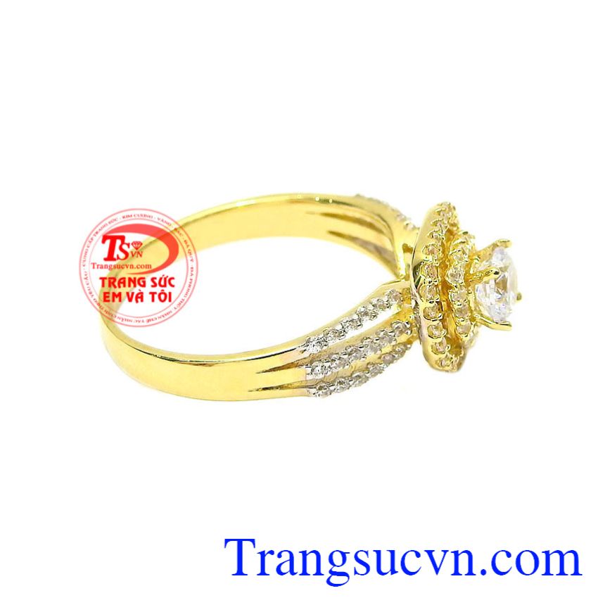 Nhẫn nữ đính đá sành điệu, Nhẫn nữ vàng, Nhẫn nữ 10k tinh tế