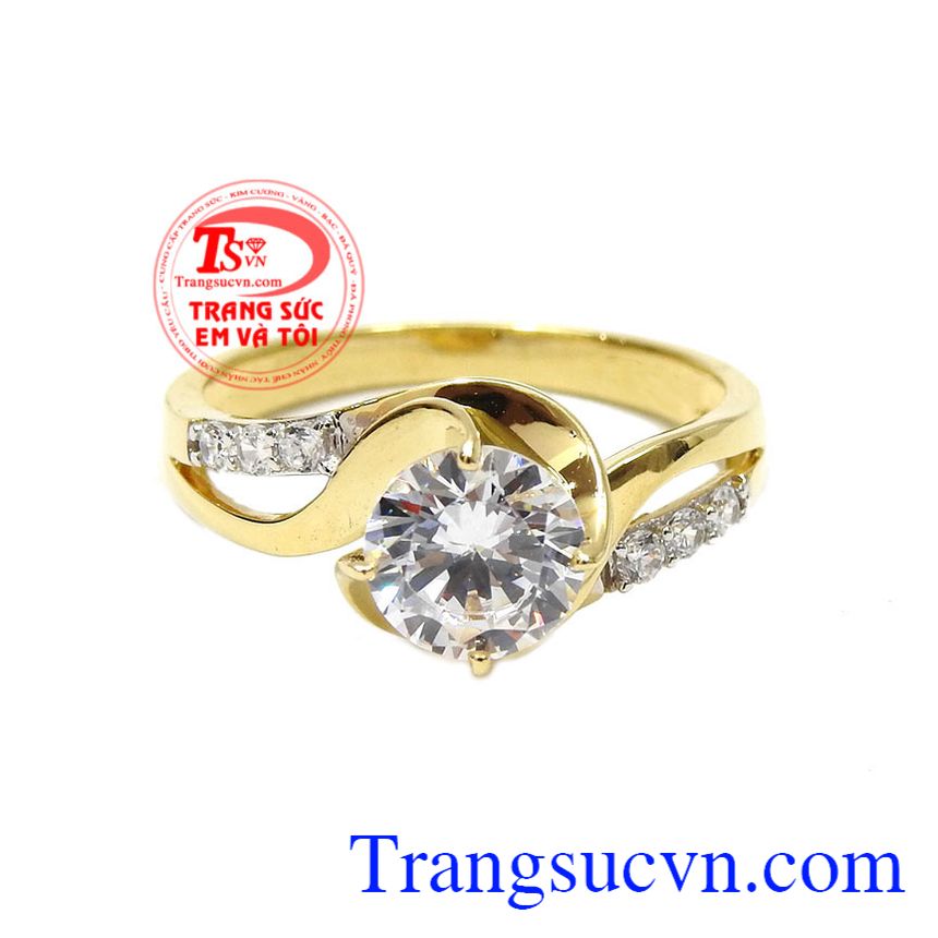 Nhẫn nữ vàng màu lấp lánh, nhẫn nữ vàng 18k Nhẫn nữ vàng màu lấp lánh, nhẫn nữ vàng 18k