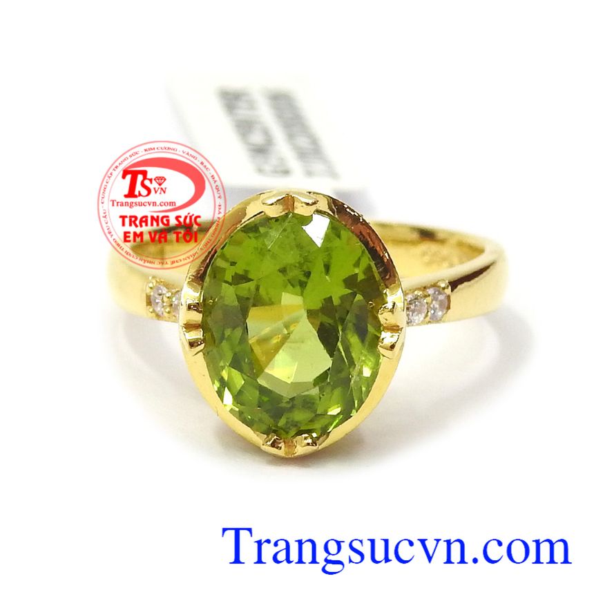 Nhẫn nữ vàng peridot bình an, Nhẫn Peridot, nhẫn nữ đá quý Nhẫn nữ vàng peridot bình an, Nhẫn Peridot, nhẫn nữ đá quý