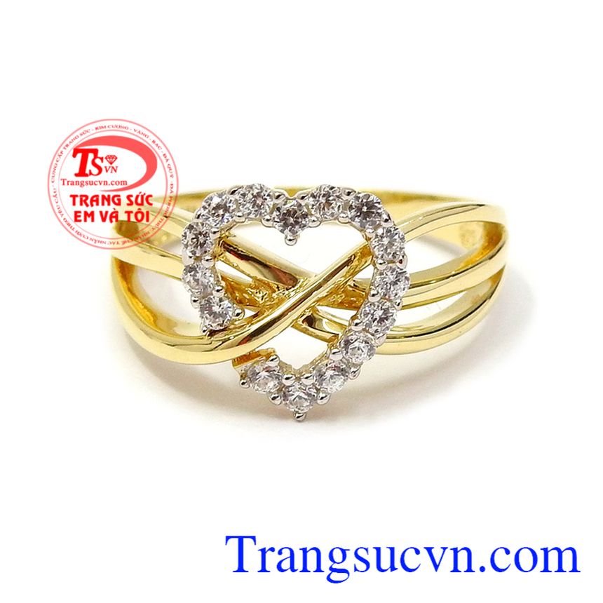Nhẫn nữ vàng tình yêu viên mãn, Nhẫn nữ vàng, nhẫn vàng tây thời trang Nhẫn nữ vàng tình yêu viên mãn, Nhẫn nữ vàng, nhẫn vàng tây thời trang
