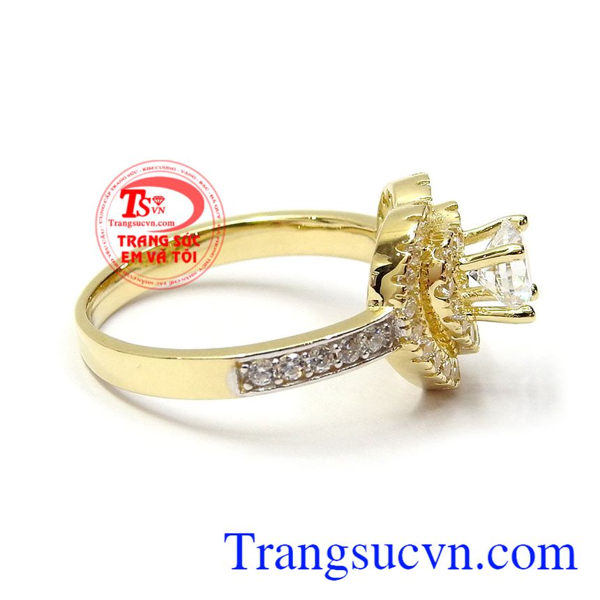 Nhẫn nữ vàng trái tim quý phái, Nhẫn nữ vàng, nhẫn nữ thời trang Nhẫn nữ vàng trái tim quý phái, Nhẫn nữ vàng, nhẫn nữ thời trang