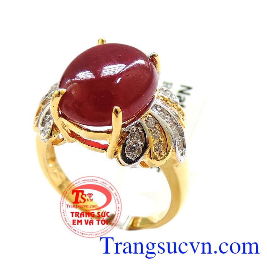 Nhẫn Ruby may mắn và hạnh phúc, Nhẫn nữ Ruby, nhẫn nữ đính đá may mắn