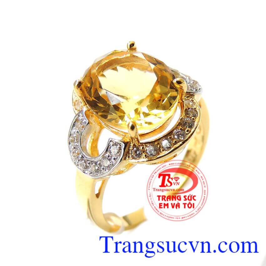 Nhẫn vàng Nữ hoàng may mắn, Nhẫn Nữ Citrine, nhẫn nữ vàng đính đá Nhẫn vàng Nữ hoàng may mắn, Nhẫn Nữ Citrine, nhẫn nữ vàng đính đá