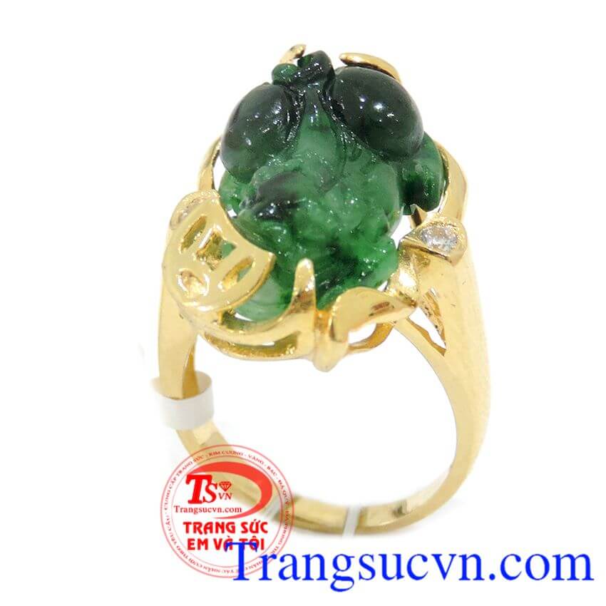 Nhẫn vàng nữ tỳ hưu ngọc, Nhẫn Nữ Tỳ Hưu, nhẫn nữ vàng tây đính đá