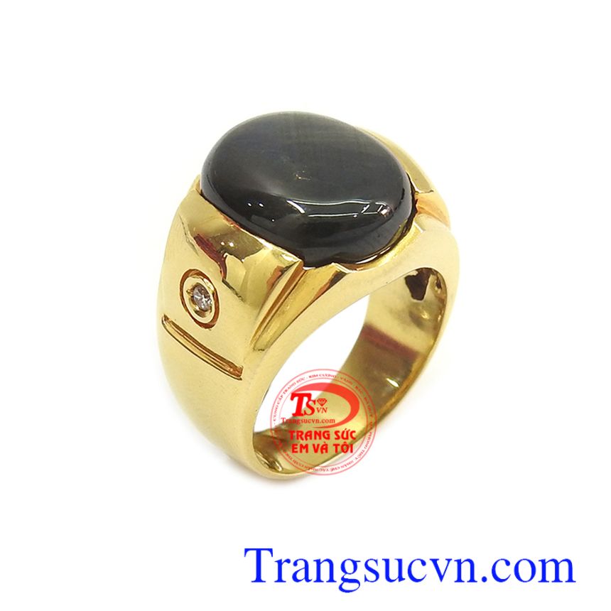 Nhẫn vàng Sapphire sao, nhẫn nam đẹp, nhẫn nam Sapphire