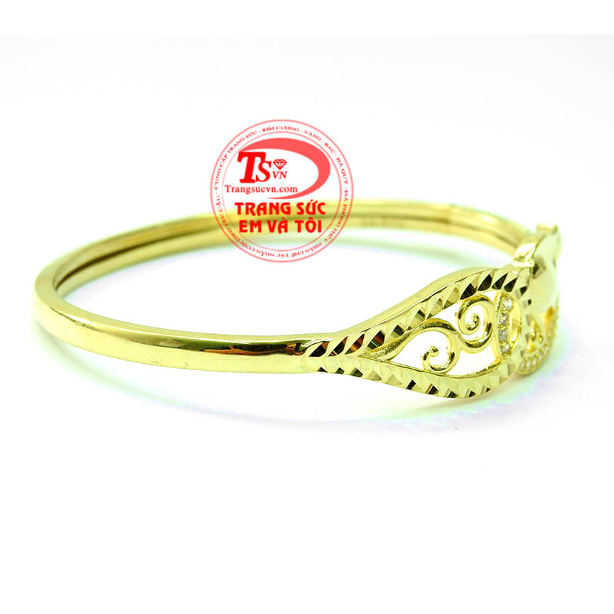 Vòng tay hoa hồng đính đá cho nữ mẫu mã đẹp chất lượng cao, Vòng tay vàng tây đính đá, Vòng tay thiết kế tinh xảo độc đáo