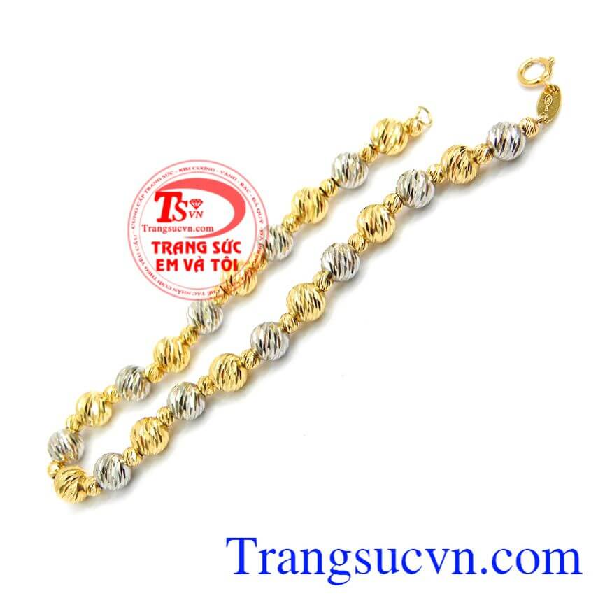 Lắc bi vàng tây, Lắc tay vàng nhập khẩu, Lắc tay nữ xinh xắn