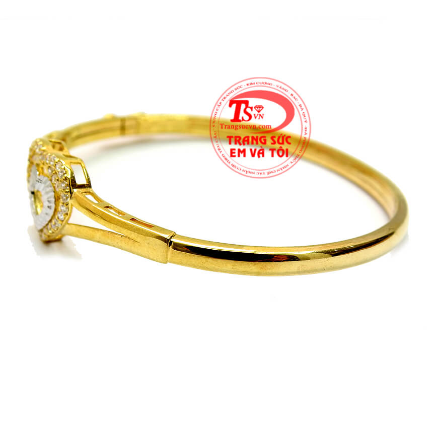 Vòng nữ vàng tây đính đá cho nữ, Vòng nữ vàng 10k chất lượng cao, Vòng tay vàng tây  thiết kế độc đáo thời trang