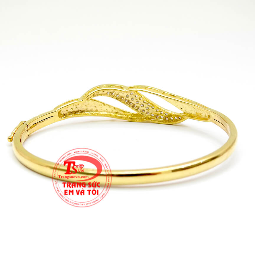 Vòng vàng đính đá nhỏ xinh, Vòng tay vàng tây nữ đính đá tinh tế, Vòng tay vàng tây mẫu mã đẹp, Quà tặng bạn gái ý nghĩa