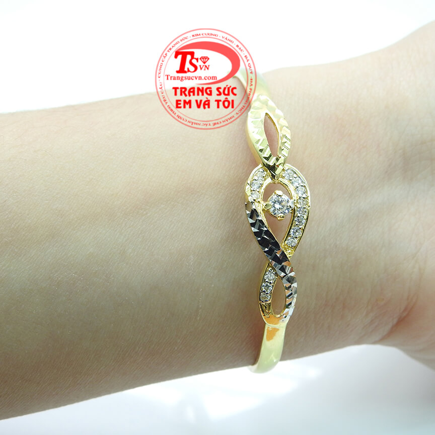 Vòng tay vàng tây xinh xắn, Vòng tay vàng cho nữ mẫu mã đẹp chất lượng cao, Vòng tay vàng 10k kiểu dáng đẹp