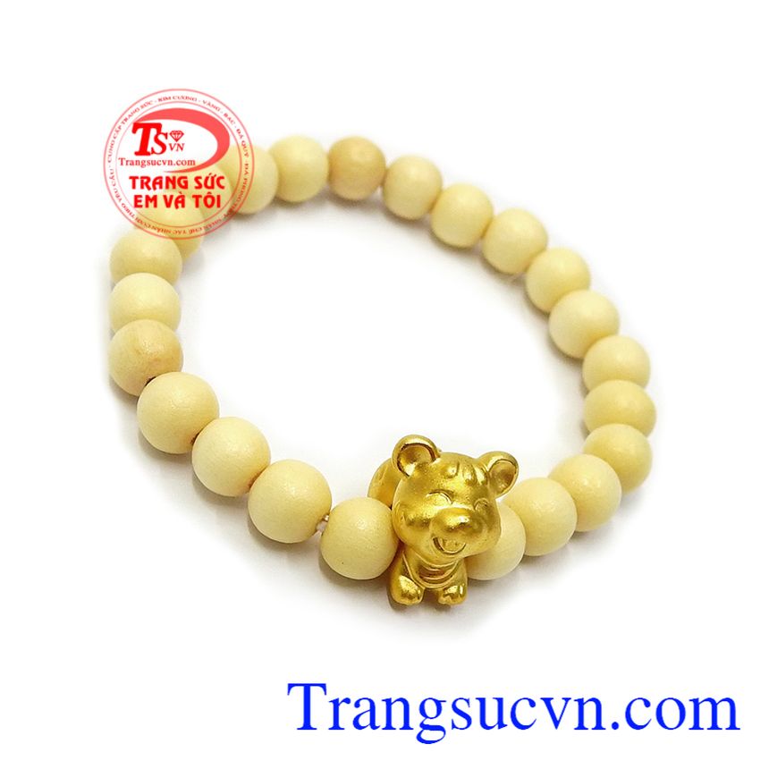 Chuỗi tay dâu tuổi tý vàng ta, lắc vàng trẻ em, chuỗi tay cho bé