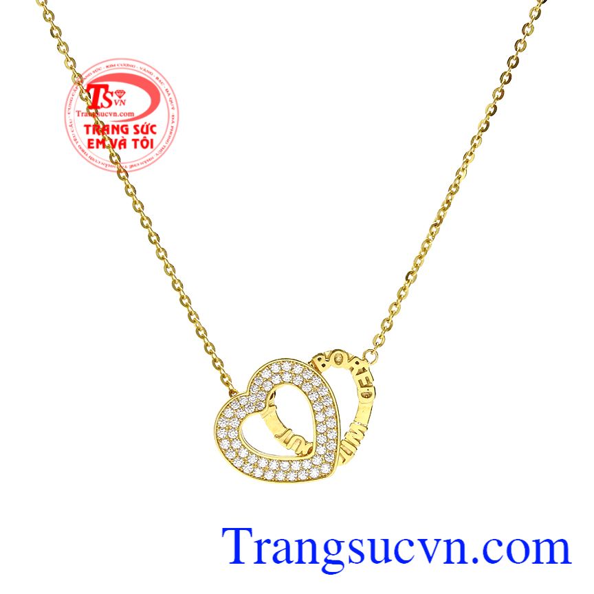 Dây chuyền vàng trái tim xinh xắn, Dây chuyền vàng tây, Dây chuyền nữ xinh xắn