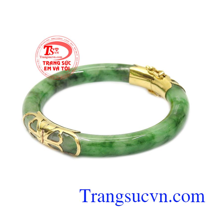 Vòng ngọc cẩm thạch bọc vàng đẹp, Vòng bọc vàng, vòng ngọc bọc vàng sang trọng