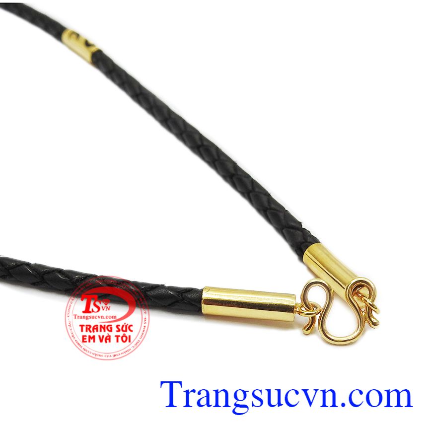 Dây da bọc vàng nam tính, Dây da bọc vàng đẹp, Dây chuyền nam vàng tây Dây da bọc vàng nam tính, Dây da bọc vàng đẹp, Dây chuyền nam vàng tây