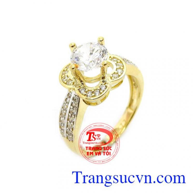 Nhẫn nữ sang trọng vàng 10k, nhẫn nữ vàng, nhẫn nữ gắn đá. 