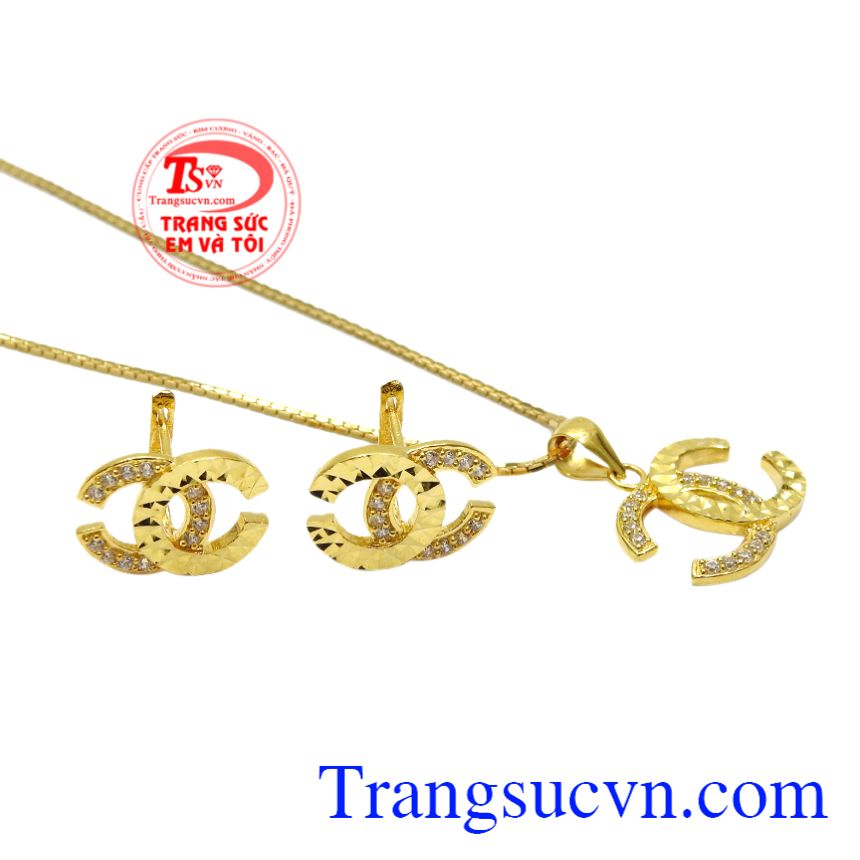 Bộ trang sức vàng thời thượng, Bộ dây chuyền vàng tây, Trang sức nữ thời trang Bộ trang sức vàng thời thượng, Bộ dây chuyền vàng tây, Trang sức nữ thời trang