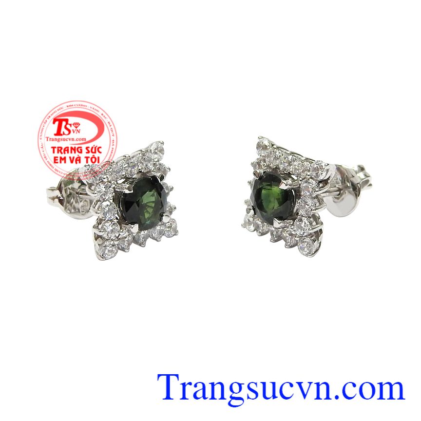 Hoa tai sapphire ấn tượng, Hoa tai nữ vàng, Hoa tai đá quý sang trọng Hoa tai sapphire ấn tượng, Hoa tai nữ vàng, Hoa tai đá quý sang trọng