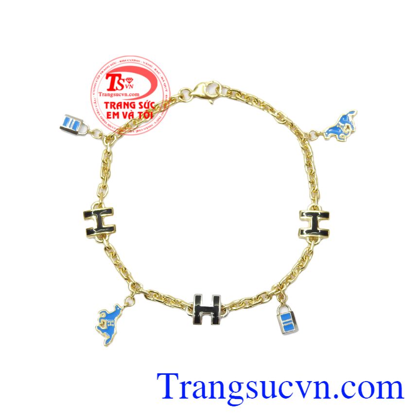Lắc tay chữ H thời trang, Lắc tay nữ vàng, Lắc tay vàng sang trọng Lắc tay chữ H thời trang, Lắc tay nữ vàng, Lắc tay vàng sang trọng