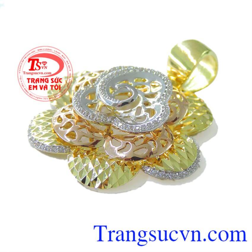 Mặt dây nữ hoa vàng tinh xảo, Mặt dây chuyền nữ vàng tây, Mặt dây chuyền nữ phái sang trọng Mặt dây nữ hoa vàng tinh xảo, Mặt dây chuyền nữ vàng tây, Mặt dây chuyền nữ phái sang trọng