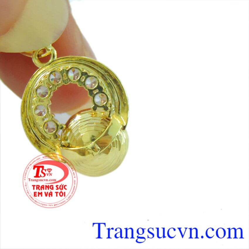 Mặt nữ vàng tây 10k sang trọng, Mặt dây chuyền nữ quý phái hợp thời trang, Mặt dây chuyền vàng cho nữ