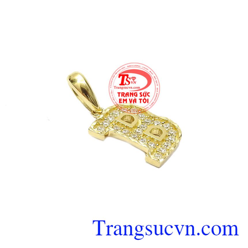 Mặt dây chữ B nổi bật, Mặt dây chữ vàng, mặt dây chuyền vàng phong cách
