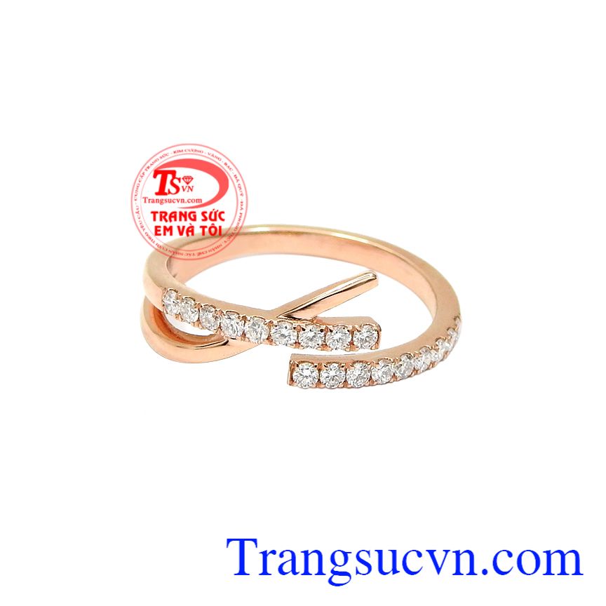 Nhẫn nữ vàng hồng cá tính, Nhẫn nữ sang trọng, Nhẫn vàng tây đẳng cấp