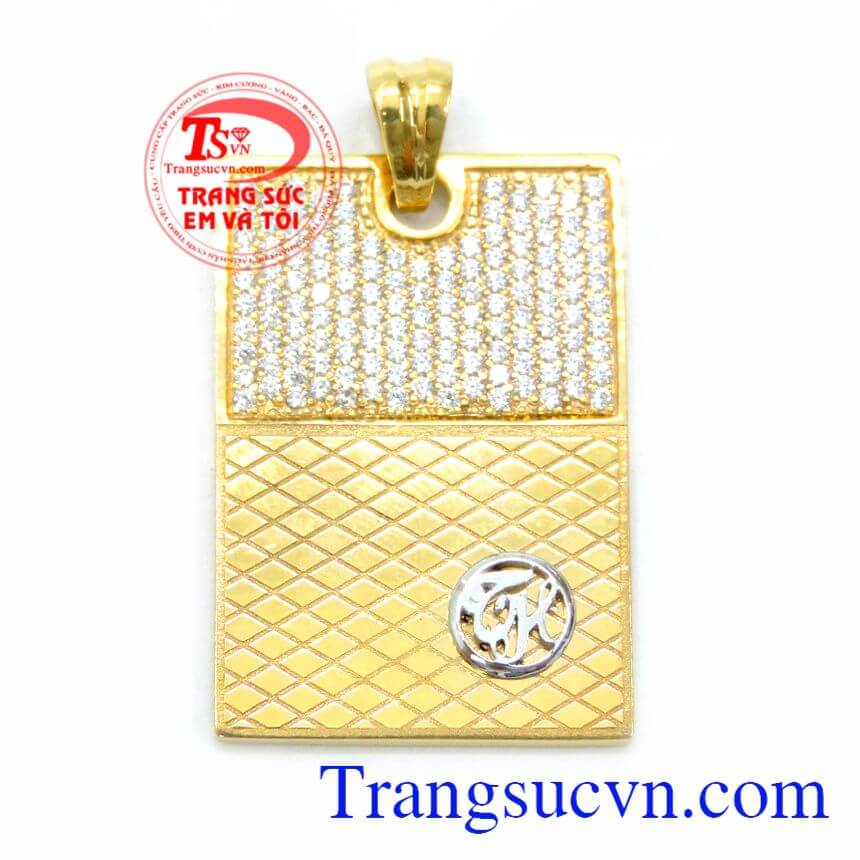 Mặt Dây Nam Chữ TH Phong Cách, Mặt dây chuyền nam vàng tây, Mặt dây chuyền đẳng cấp phái mạnh