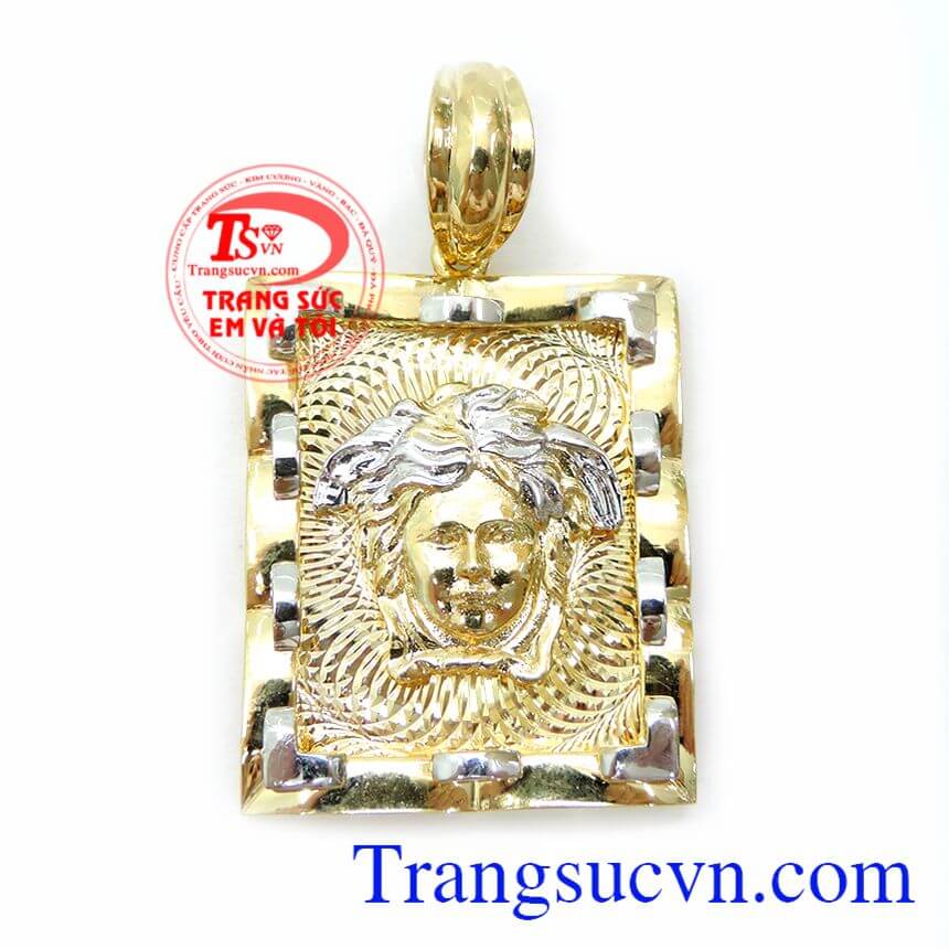 Mặt Versace Nam V&agrave;ng 10K, Mặt d&acirc;y chuyền nam đẳng cấp sang trọng, Mặt d&acirc;y chuyền nam v&agrave;ng t&acirc;y