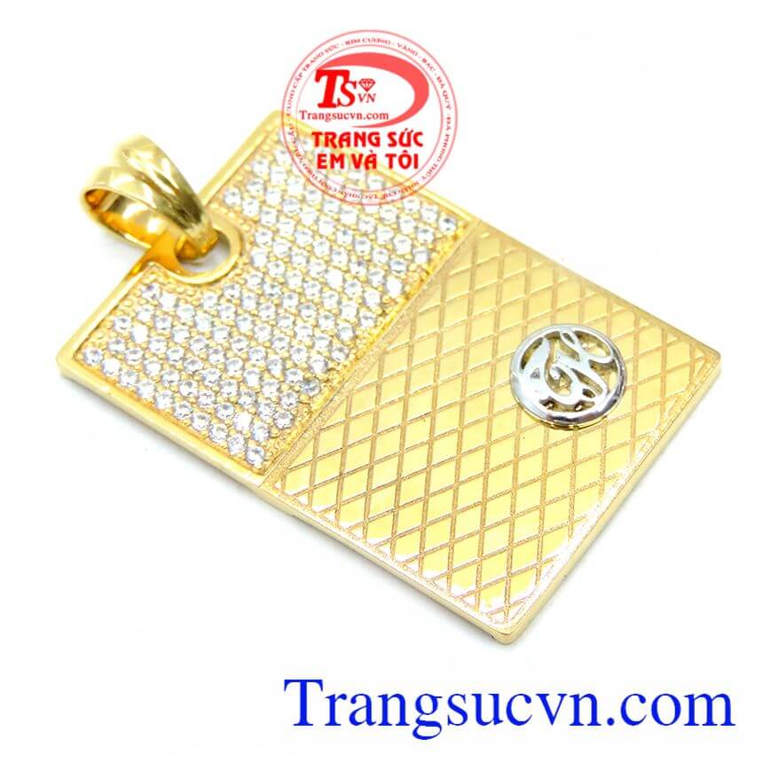 Mặt Dây Nam Chữ TH Phong Cách, Mặt dây chuyền nam vàng tây, Mặt dây chuyền đẳng cấp phái mạnh