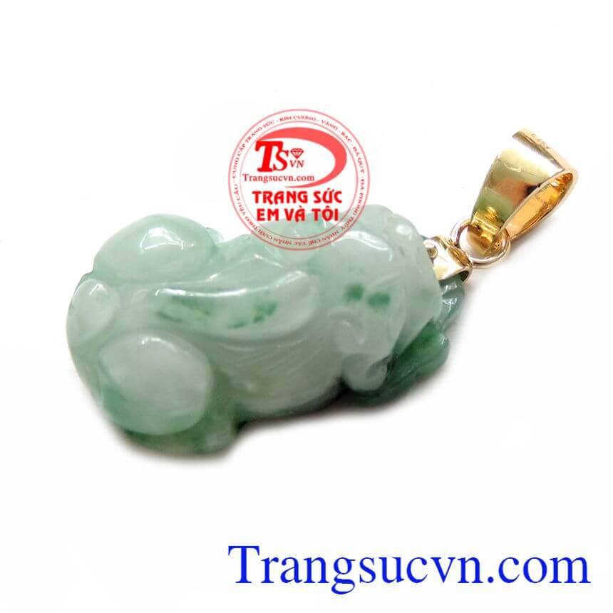 Mặt Dây Chuyền Tỳ Hưu Ngọc Cẩm Thạch, Mặt tỳ hưu tài lộc may mắn, Tỳ hưu ngọc cẩm thạch thiên nhiên