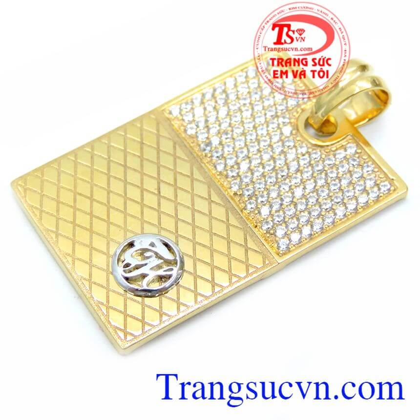 Mặt Dây Nam Chữ TH Phong Cách, Mặt dây chuyền nam vàng tây, Mặt dây chuyền đẳng cấp phái mạnh