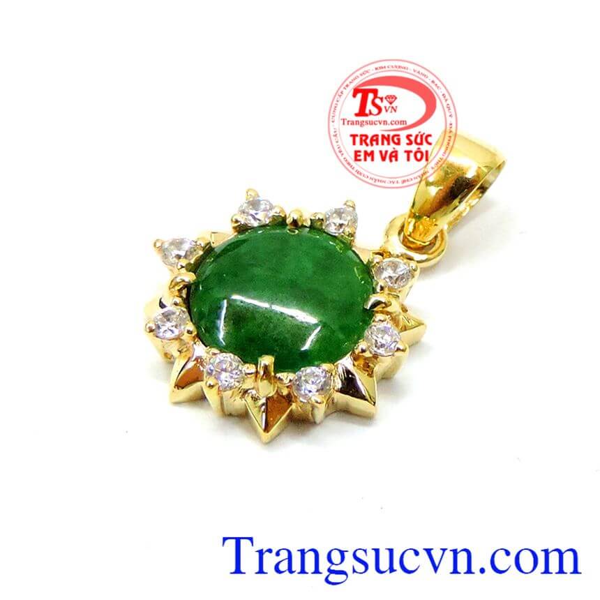 Mặt nữ jadeite 14k yêu thương	