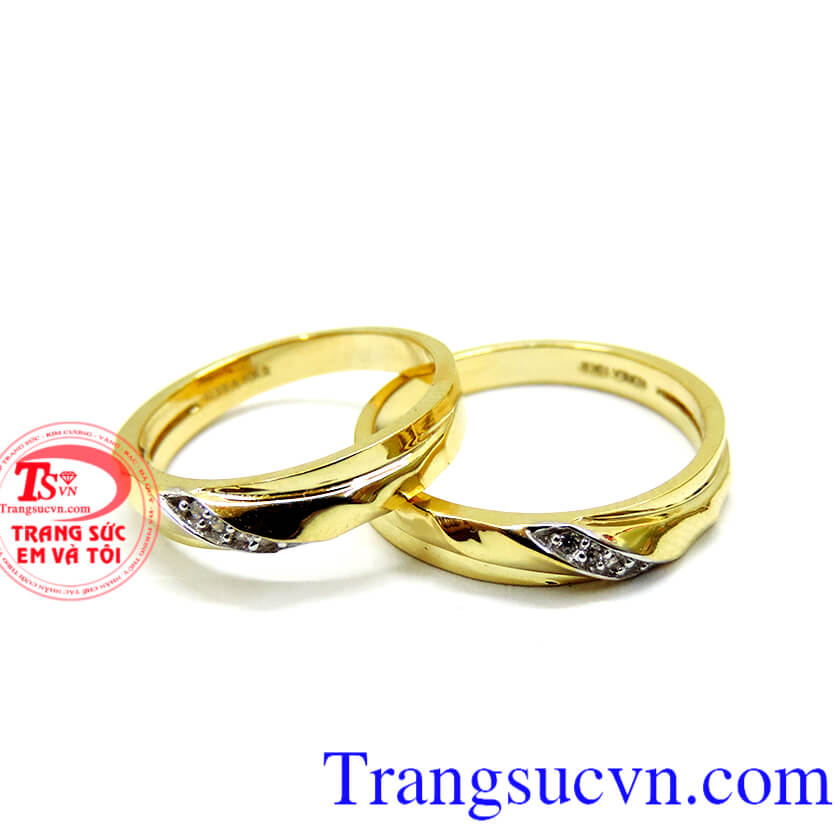 Nhẫn cưới vàng tây korea