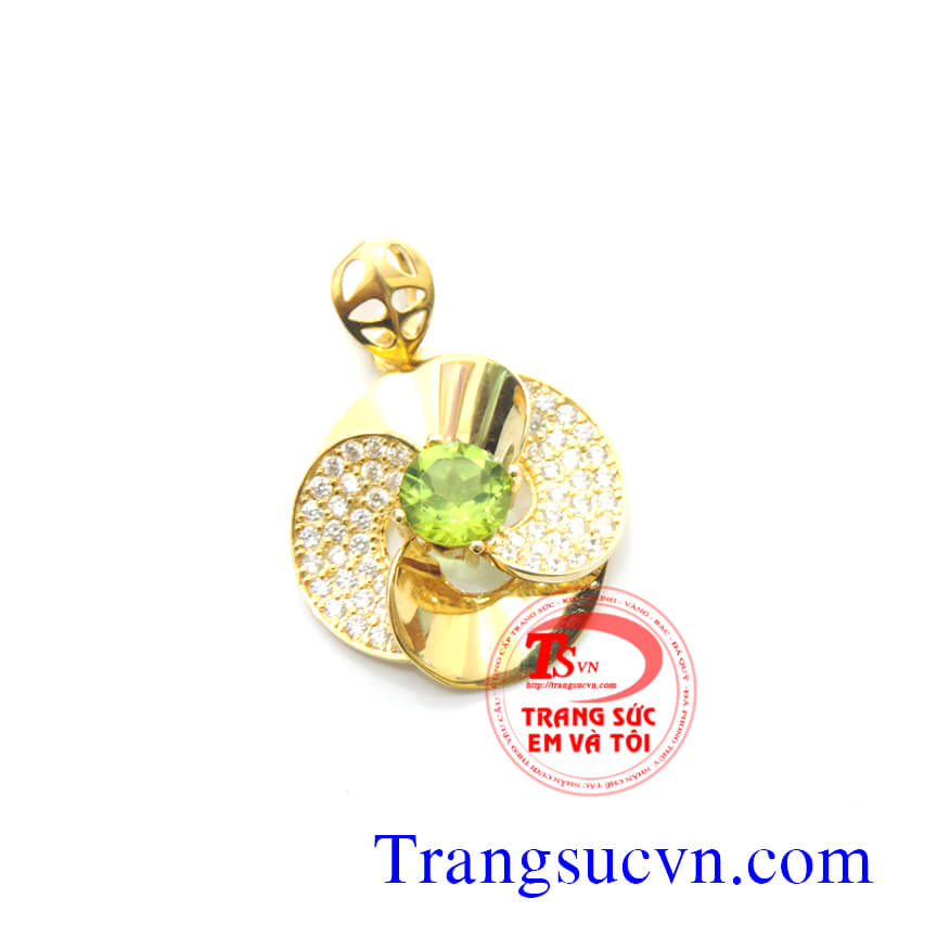 Mặt dây đá peridot thiên nhiên