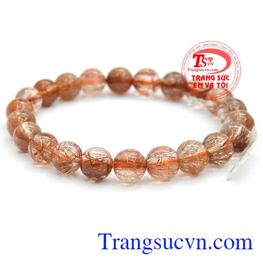 Chuỗi thạch anh tóc đẹp, Chuỗi thạch anh tóc ánh đỏ, Vòng tay thạch anh đẹp.