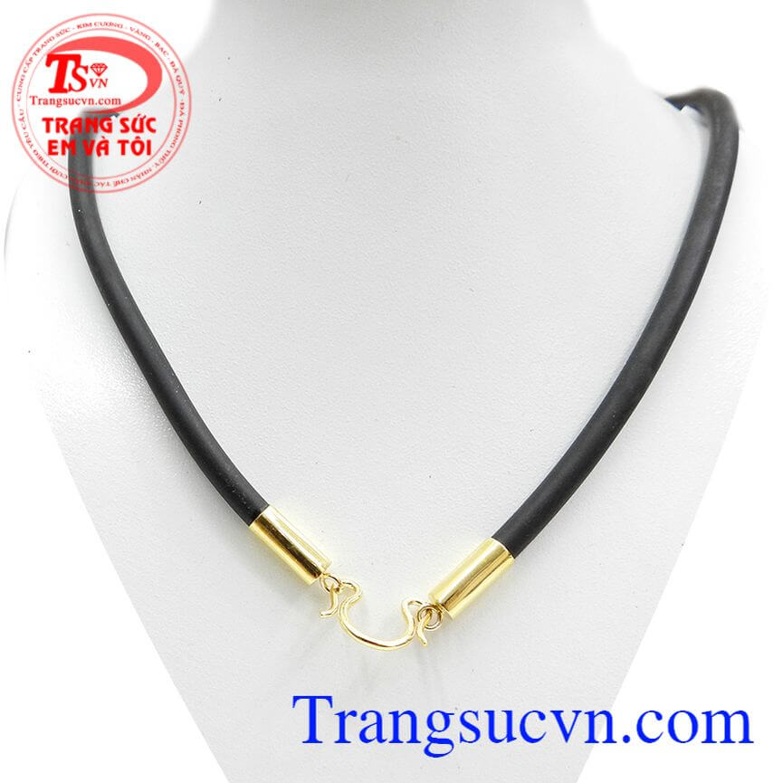 Dây cao su bọc vàng mạnh mẽ, Dây da cao su bọc vàng 10k, Dây da bọc vàng cá tính.	