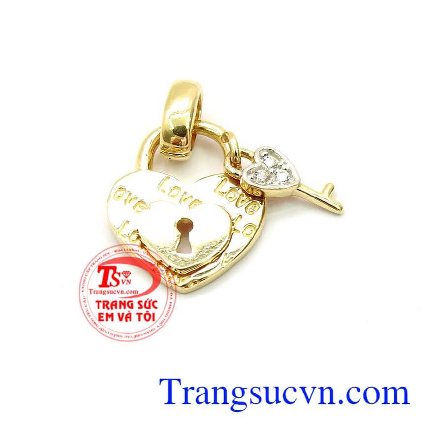 Mặt dây chuyền khóa trái tim Hàn Quốc, Mặt dây chuyền đẹp, Mặt dây chuyền sang trọng.