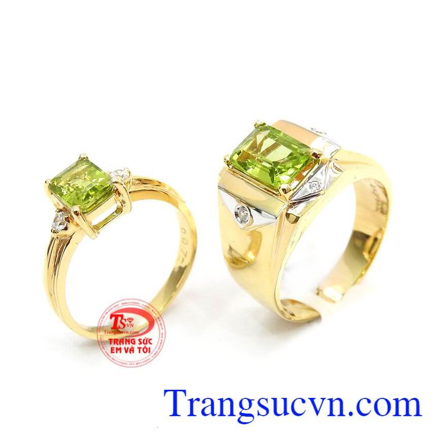 Nhẫn nam đá peridot