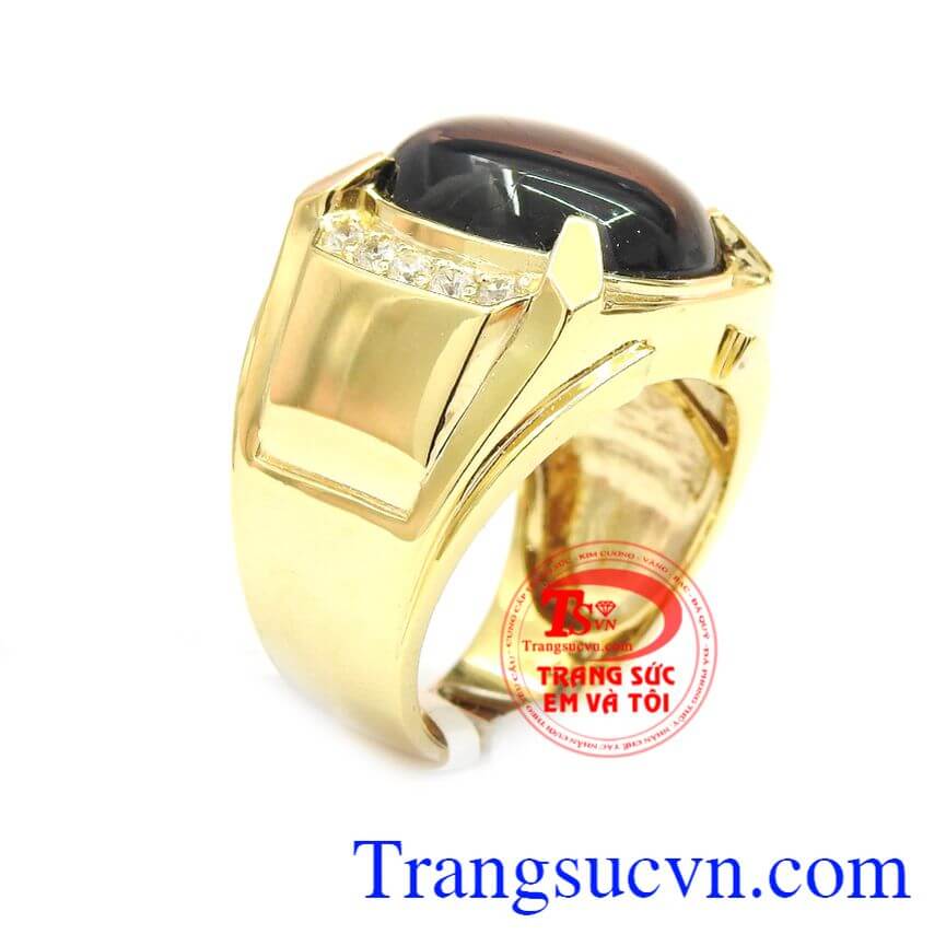 Nhẫn nam Sapphire cao cấp, Nhẫn nam sang trọng, Nhẫn nam Sapphire thiên nhiên.
